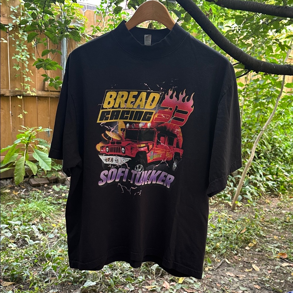Bread Racing Black Graphic T-Shirt